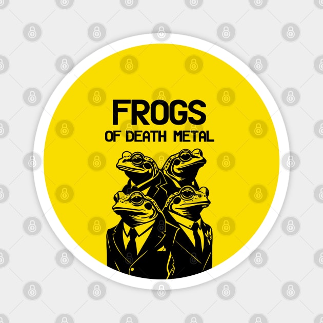 FROGS OF DEATH METAL Magnet by artslaves
